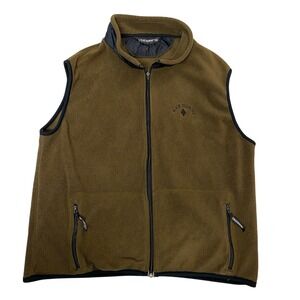 Black Diamond Fleece Vest Mens XXL Brown Full Zip USA Made Outdoor